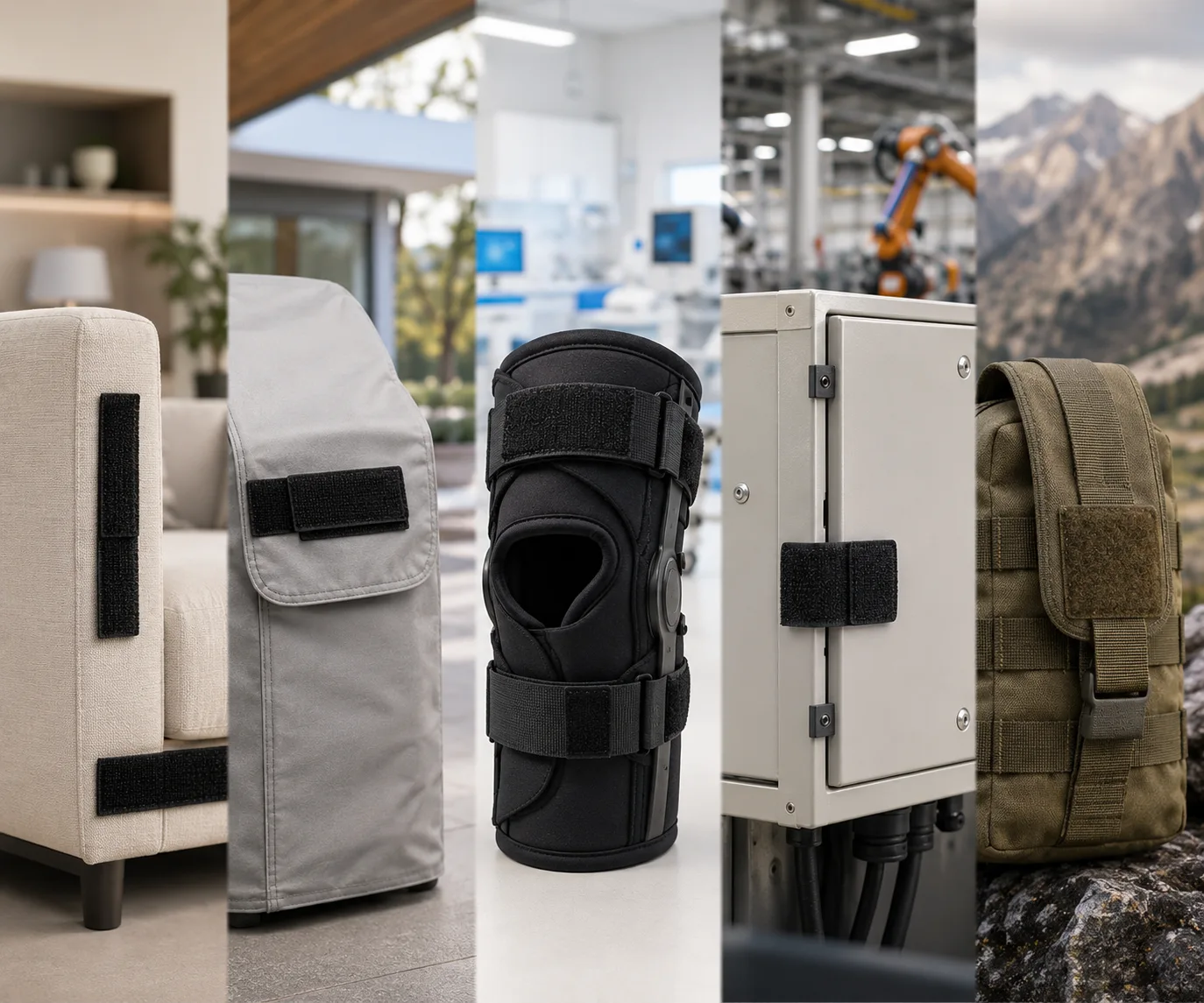 Hook and loop fastening solutions designed for demanding industrial environments.